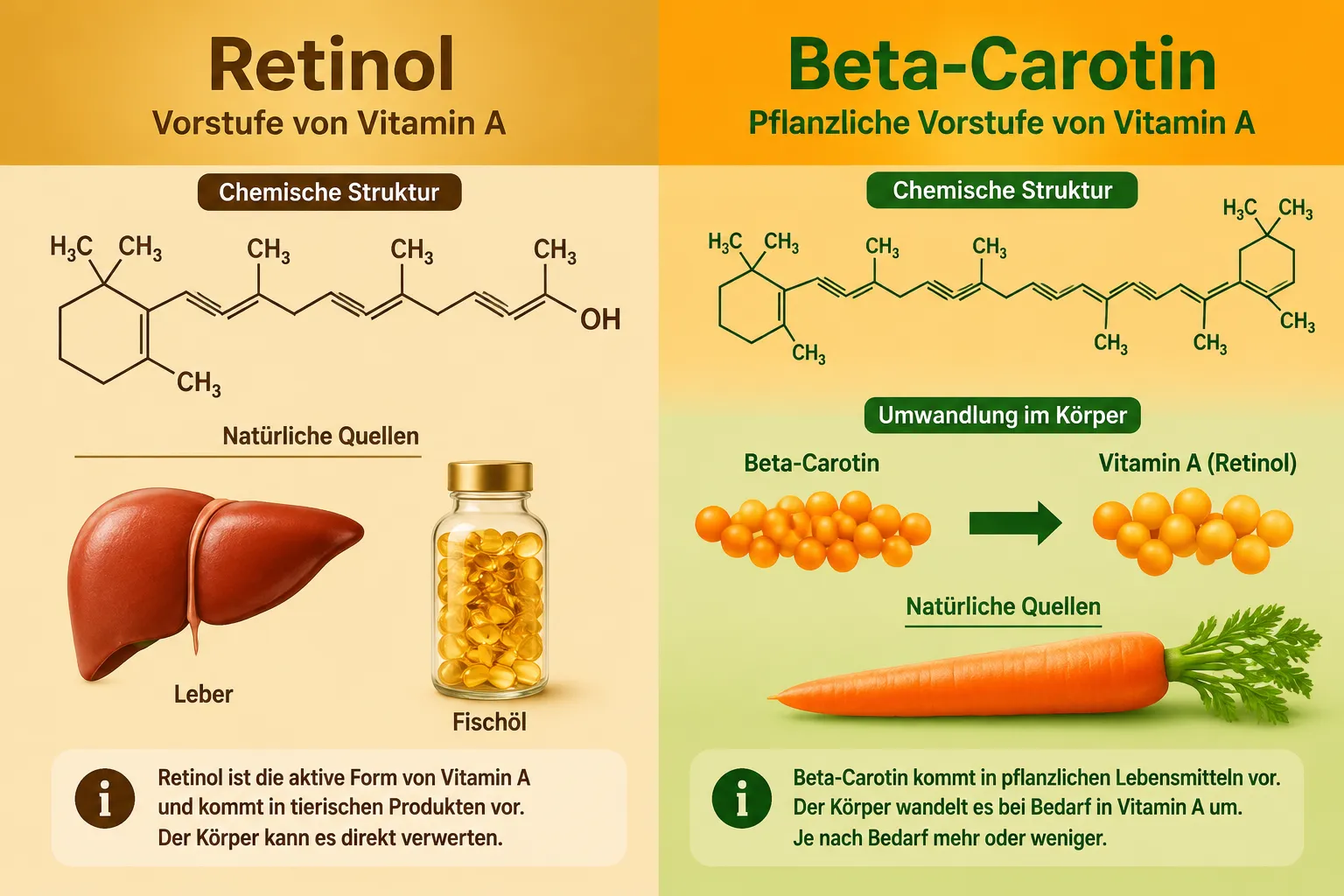 Was Ist Der Unterschied Zwischen Vitamin A Und Carotin?